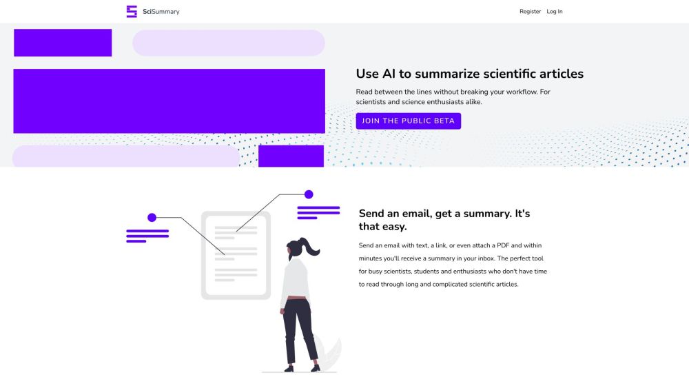 SciSummary: AI Tool Summarizing Scientific Articles