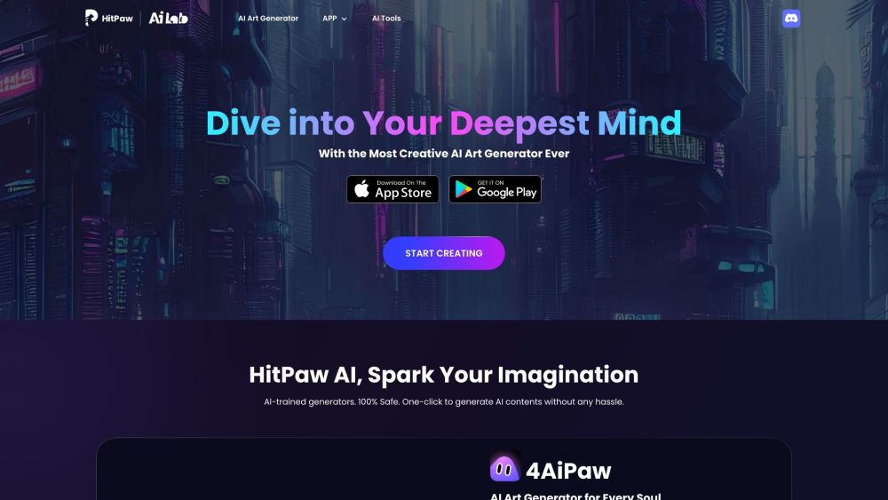 HitPaw AI Art Generator: Free AI Tool, 100% Safe