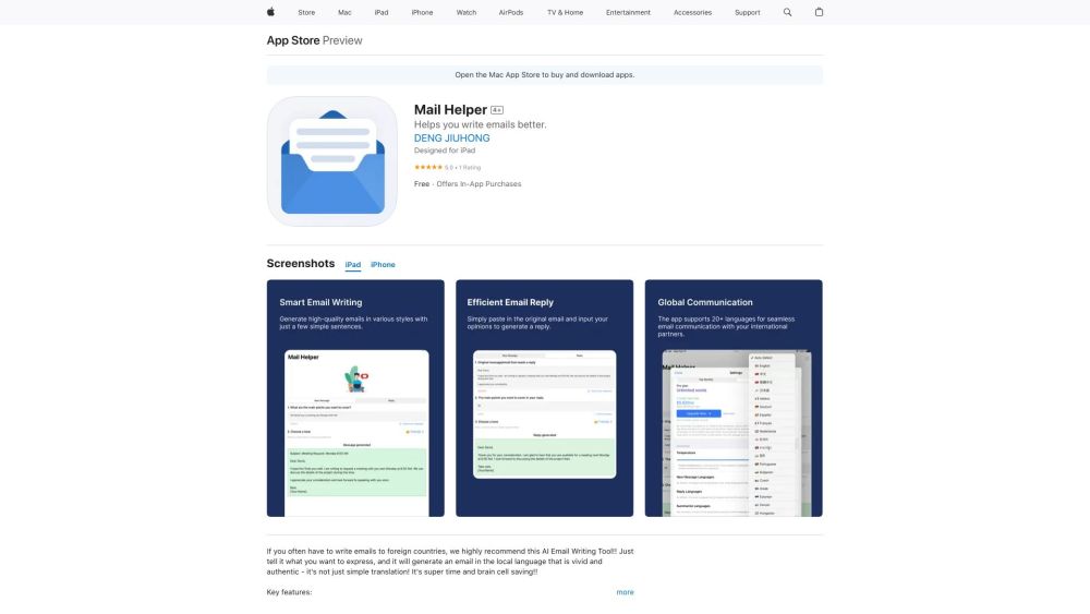 Mail Helper: AI Tool for Efficient Email Assistance