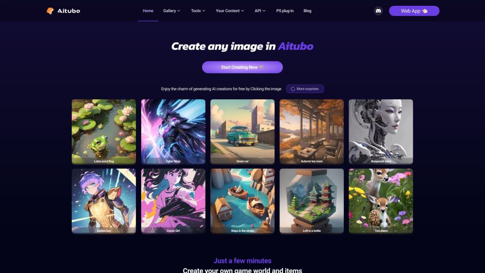 Aitubo: AI Tool for Images, Art, and Videos