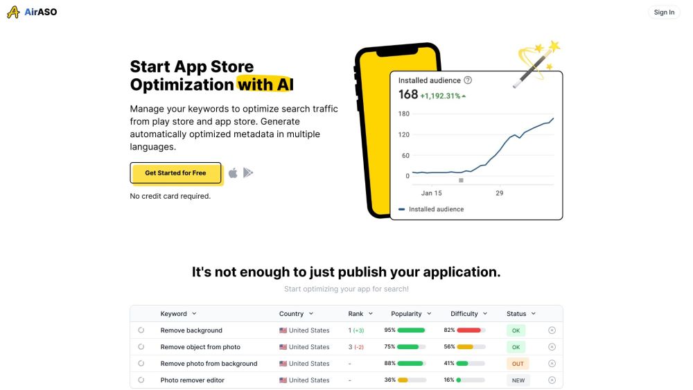 AirASO - AI Tool for App Store Optimization