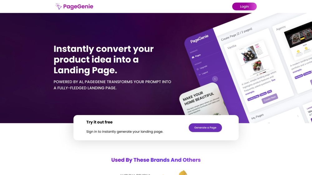 PageGenie: AI SEO content service for ecommerce & local services brand