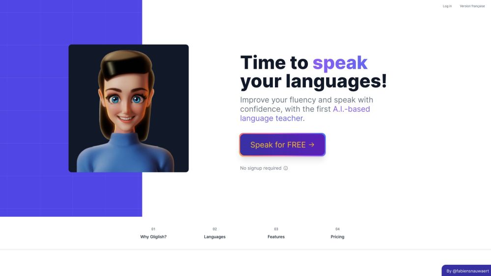 Gliglish: AI Language Teacher for Fluency & Confidence