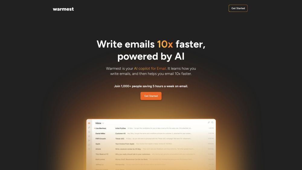 Warmest.ai: AI Tool for Personalized Email Drafts