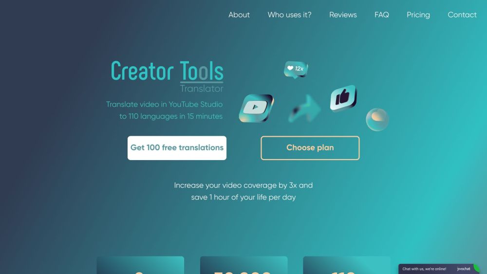 Creator Tools Translator: AI Tool for YouTube Captions