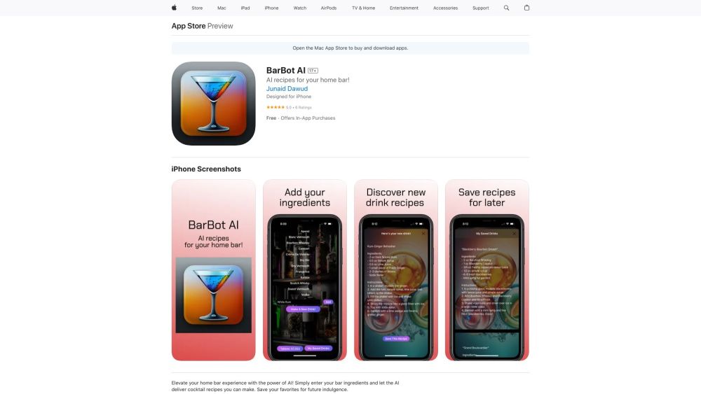Barbotai: AI Mixology Tool & Cocktail Recipe Generator