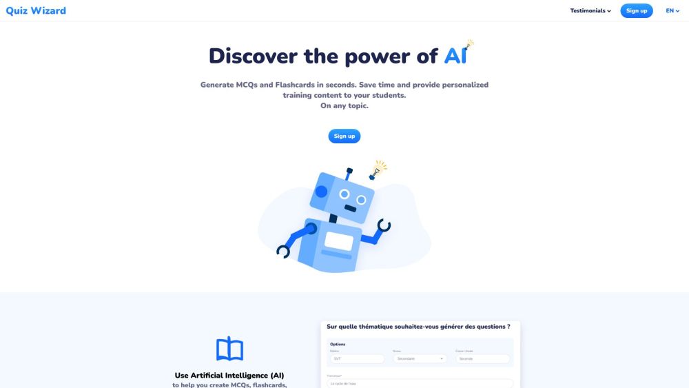 Quiz Wizard: AI Tool for MCQs & Flashcards