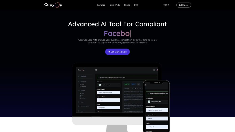 Copycop AI: Advanced AI Tool for Compliant Facebook Ads