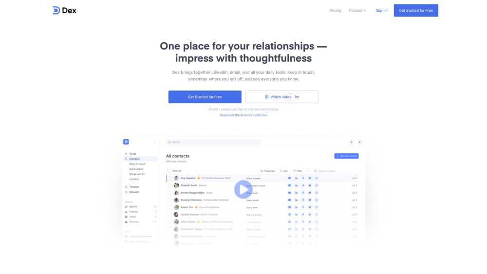 Dex: Ultimate AI Tool for Relationship Mgmt