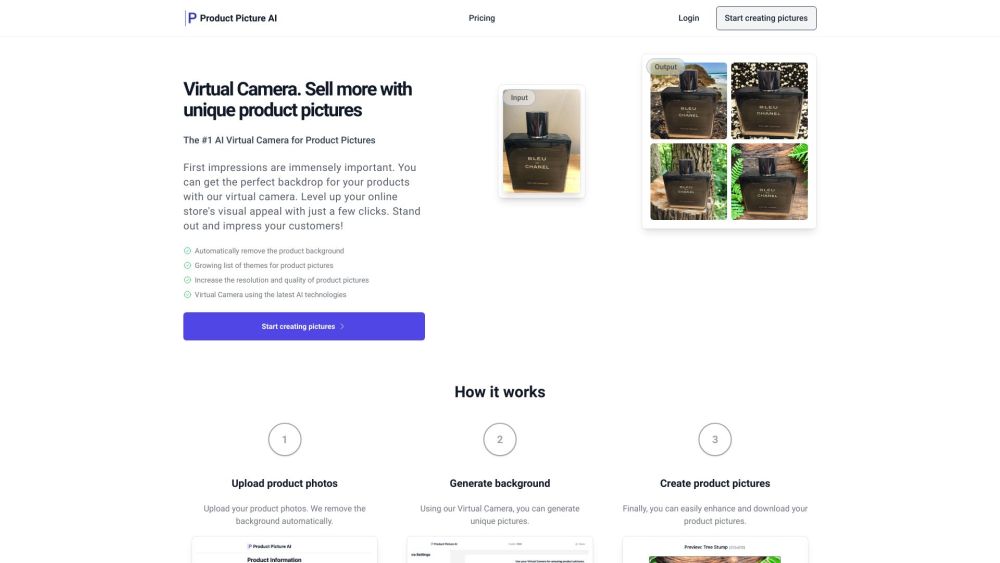 ProductPicture Virtual Camera: AI Tool for Sales Boost