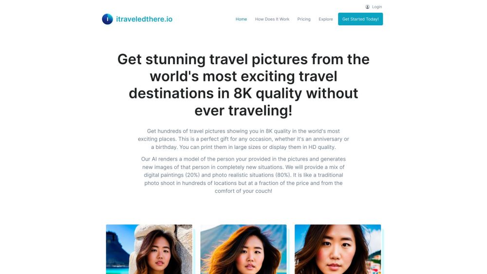 itraveledthere.io: 8K Travel Pics & AI Tool