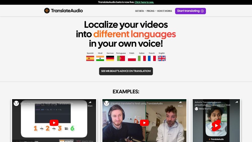 TranslateAudio: AI Audio Translation Service