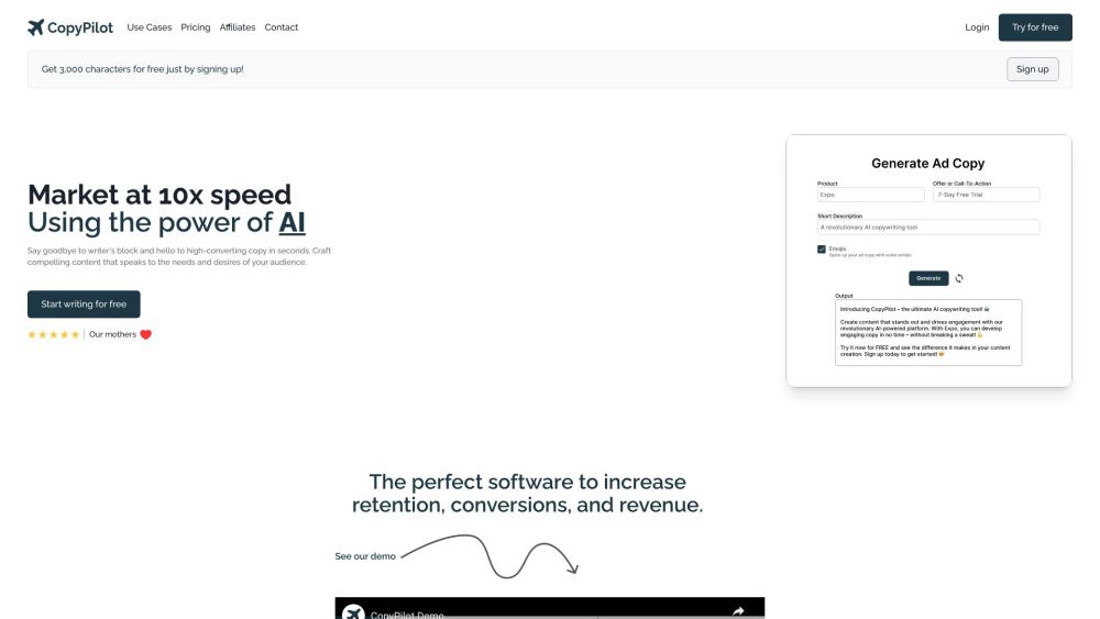 CopyPilot: AI Copywriting Platform for High-Converting Copy!