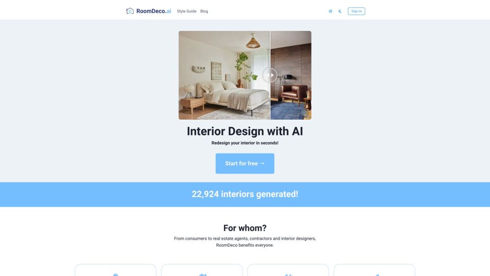 RoomDeco.ai: AI Tool for Effortless Interior Design