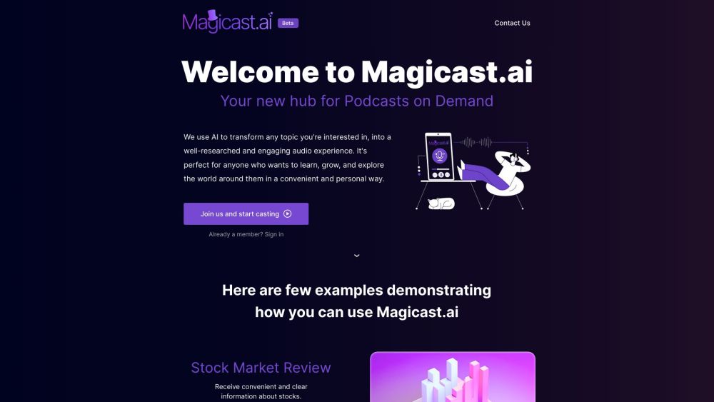 Magicast.ai: AI Tool for Personalized Podcasts