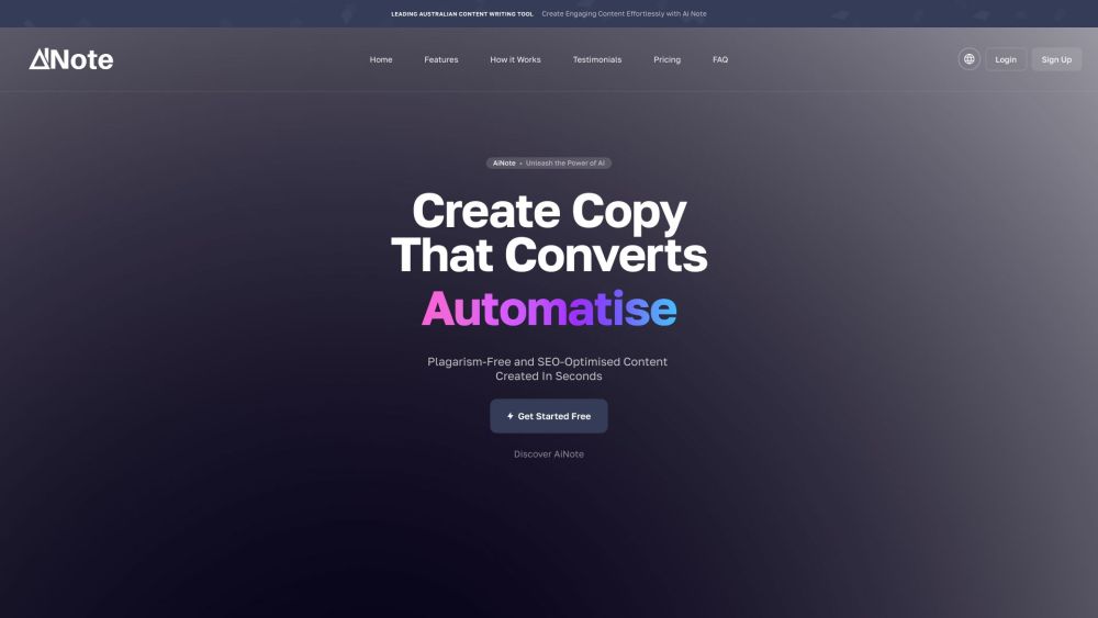 AiNote: AI Writing Platform Crafting Pleasing & Optimized Content