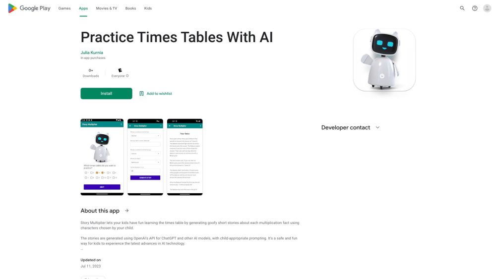 Times Table Story Generator: Fun AI Tool