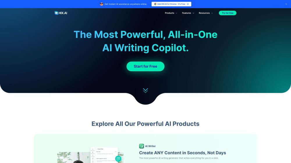 HIX.AI: AI Writing Copilot & 120+ Tools for High-Quality Content