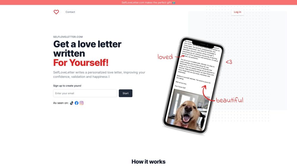 SelfLoveLetter: Personalized Love Letters & AI Tool