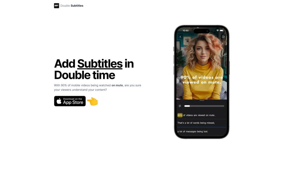 Double Subtitles: AI Tool for Mobile Video Editing