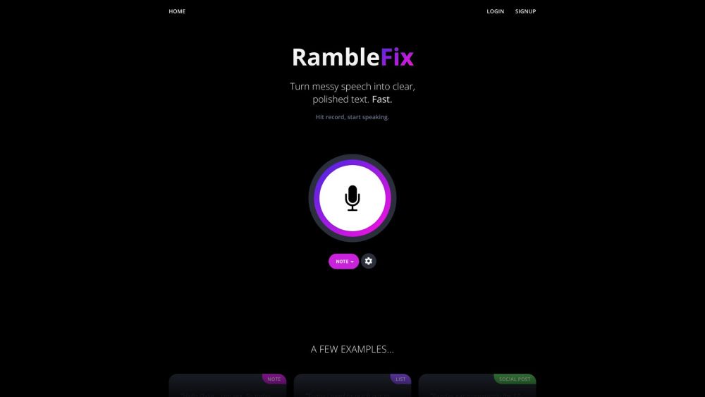 RambleFix: AI Tool for Clear Speech Transcription