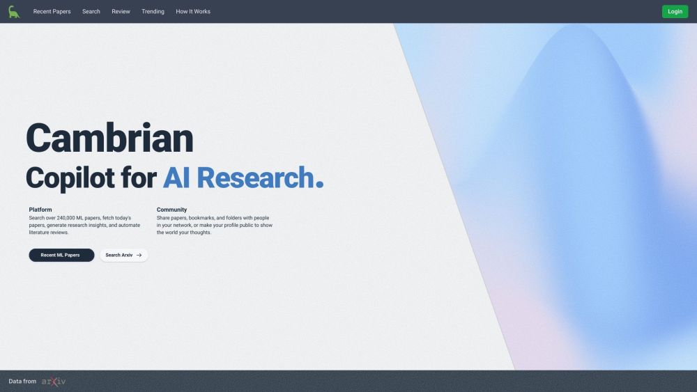 CambrianCopilot: AI Research Platform, 240K ML Papers