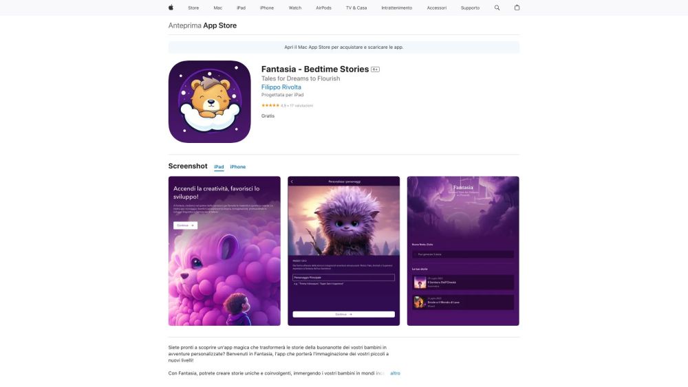 Fantasia: Bedtime Stories & AI Tool