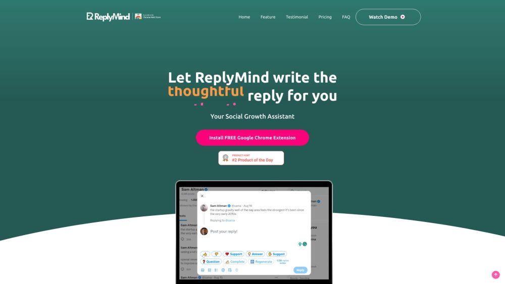 ReplyMind: AI Tool for Social Presence