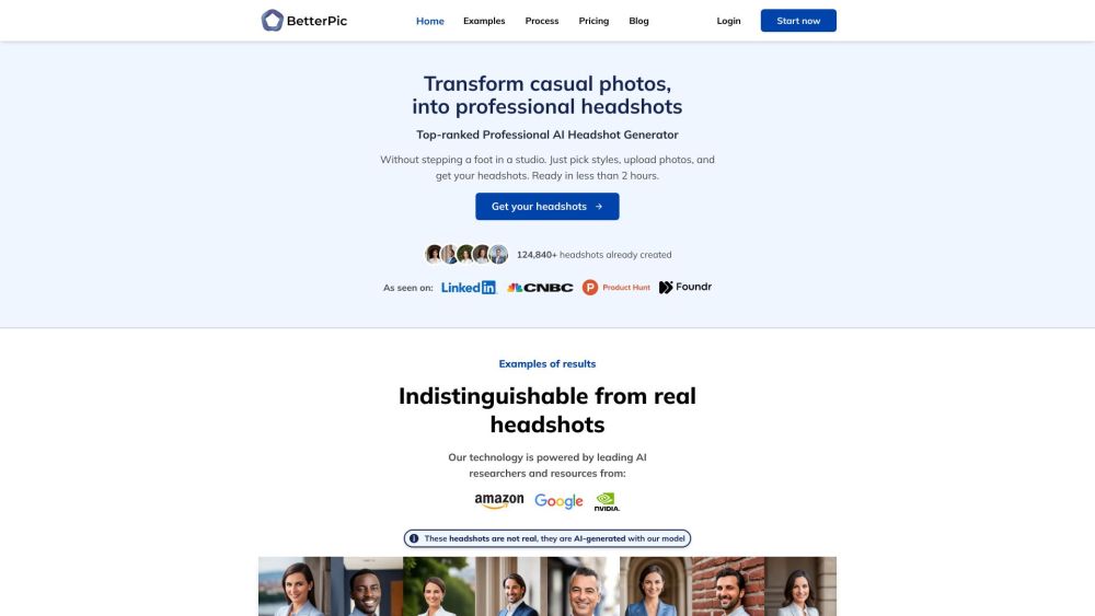 BetterPic - AI Tool for Professional Headshots