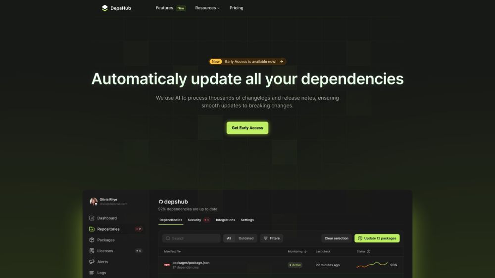 DepsHub: AI Tool for Secure Dependency Management