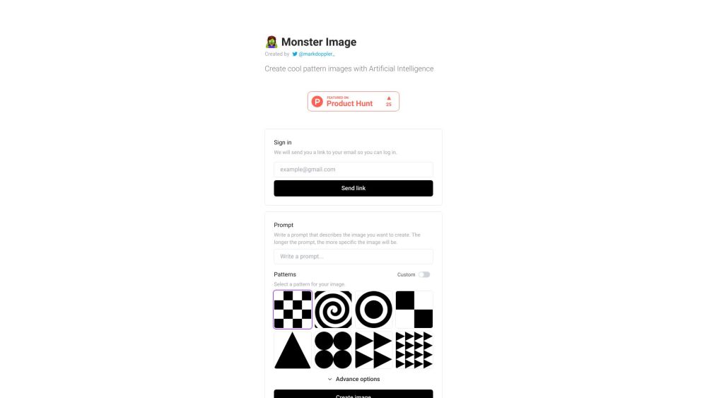 MonsterImage.AI: AI Tool for Geometric Pattern Conditioned Visuals