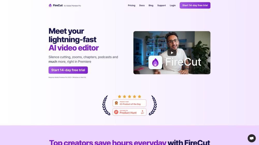 FireCut AI: Your AI co-pilot for Adobe Premiere - 40 letters