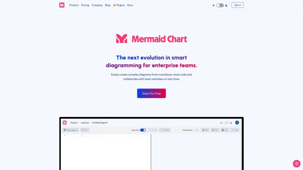 Mermaid Chart: Collaborative Text-based Diagramming Platform with AI