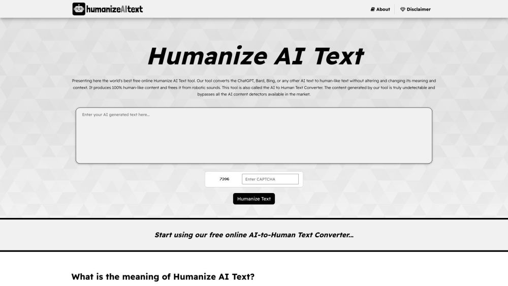 Humanize AI Text: Free AI Tool for Natural Language Conversion