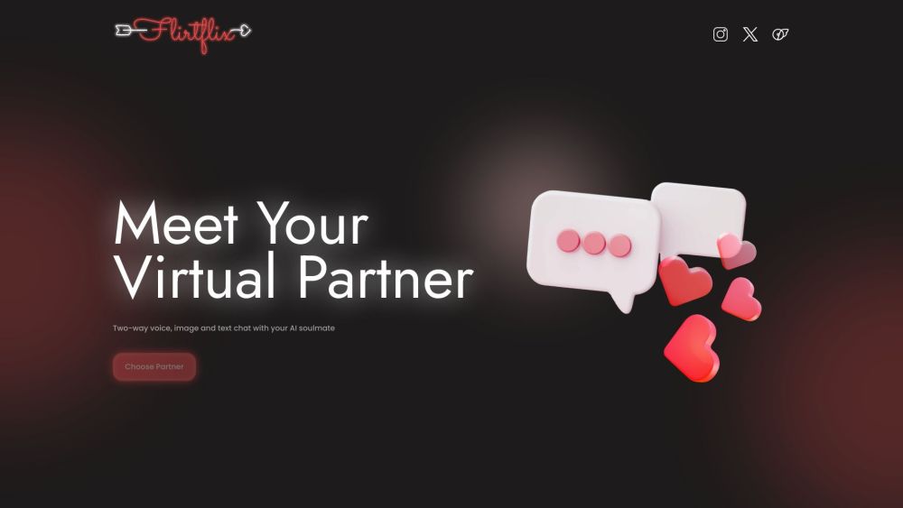 FlirtFlix: AI Soulmate Chat Experience on Web & Telegram