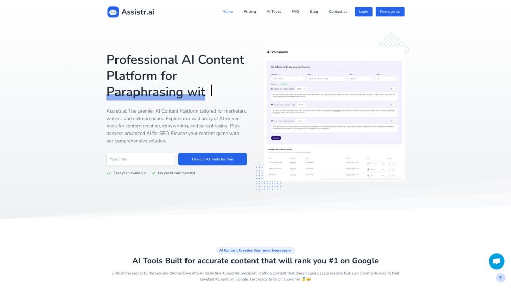 Assistr.ai: Unlock Content Creation Power with AI Tool