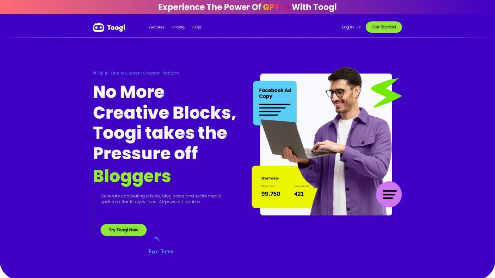 Toogi: AI Tool for Top-Tier Content by Toogi Product Name