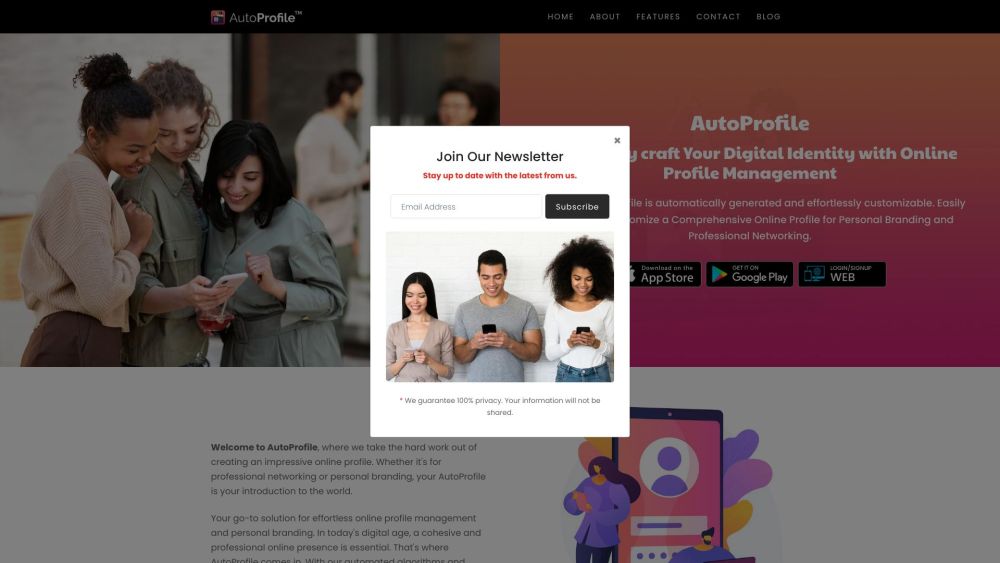 AutoProfile: Craft Your Digital Identity with ai tool