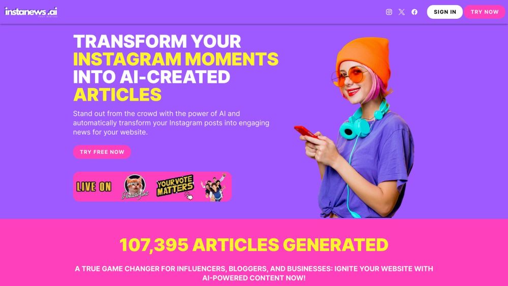 InstaNews.ai: AI Tool for Transforming Instagram Posts