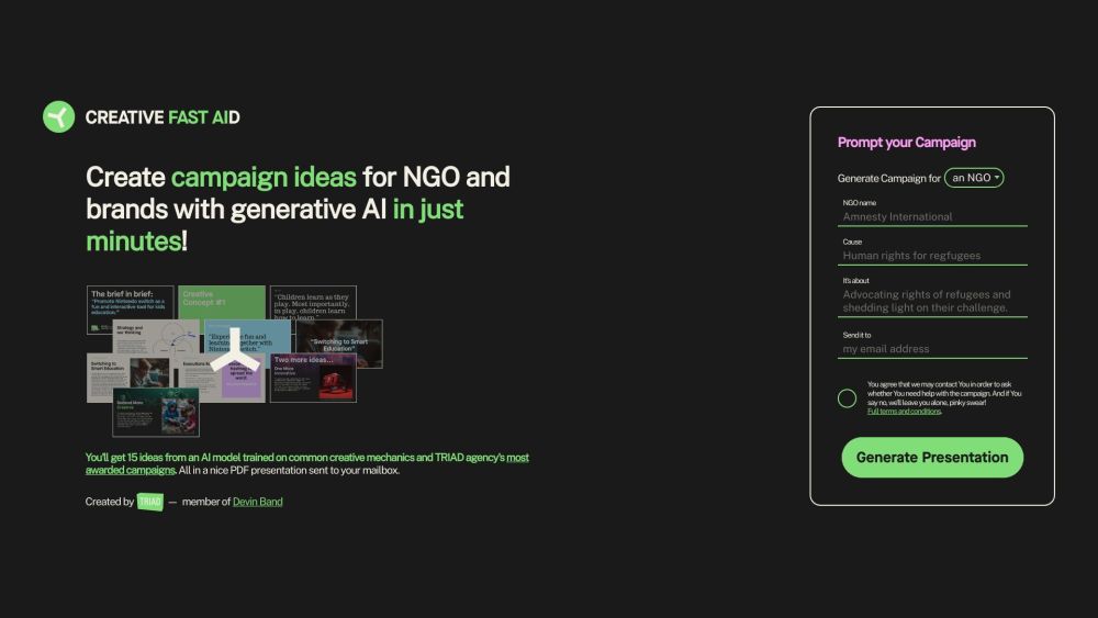 TRIAD Creative Fast AID: AI Tool for Brand Campaigns