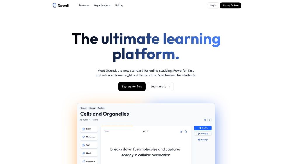 Quenti: The Ultimate Learning Platform - AI Tool