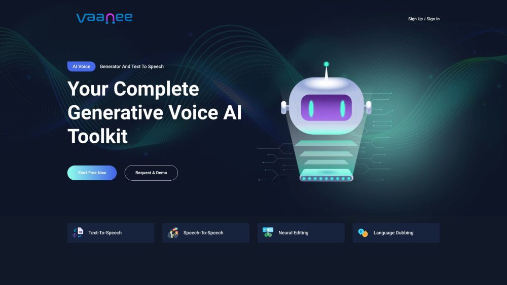 Vaanee AI: Voice AI Toolkit for Realistic Voiceovers