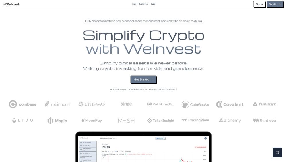 WeInvest: Secure Digital Assets Simplified - AI Tool