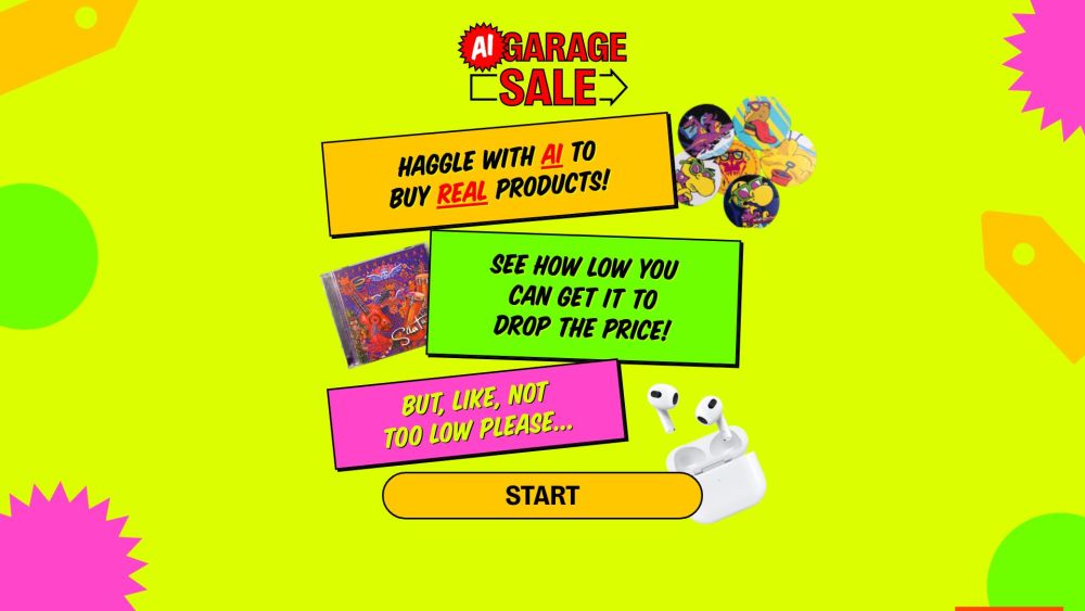 AI Garage Sale: Shop Real Products with AI Tools