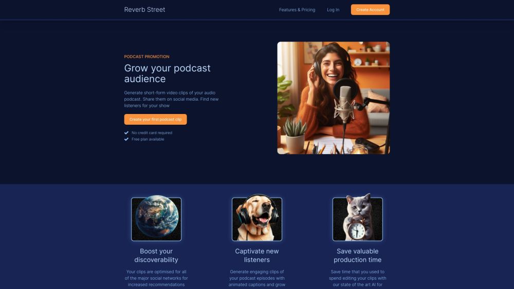 Reverb Street: AI Tool for Podcast Video Clips