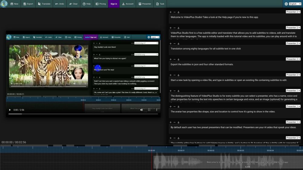 VideoPlus Studio: subtitle editor & translator AI tool