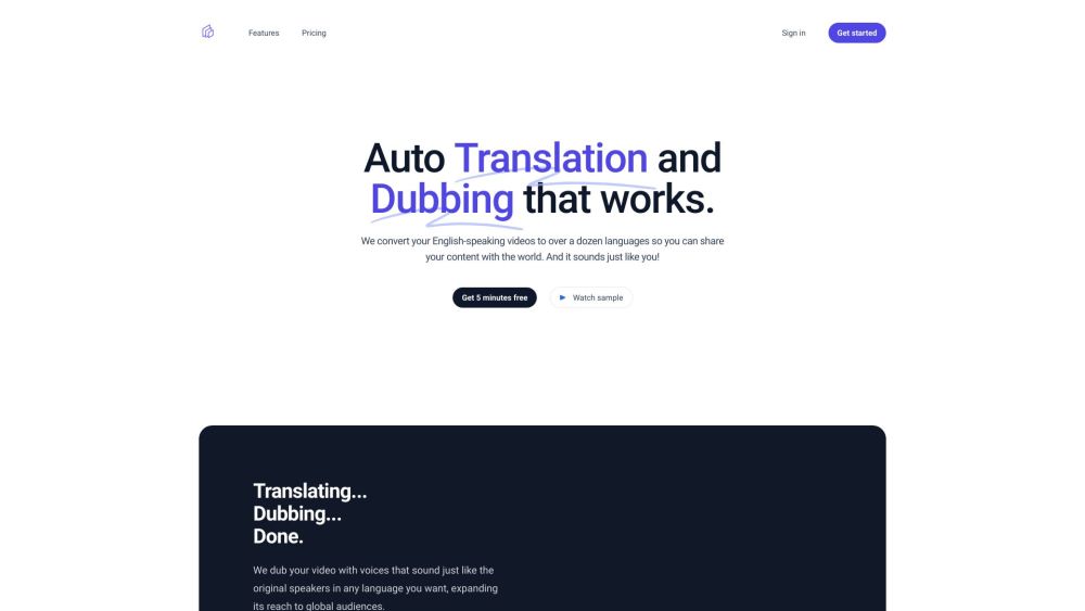 Auto Translation and Dubbing: AI Tool for Multilingual Videos