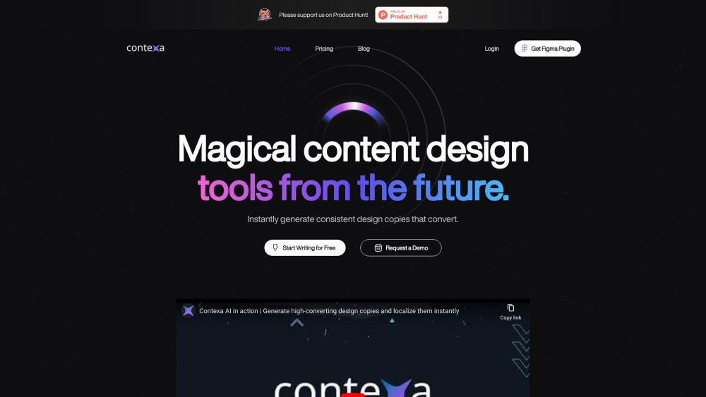 Contexa Website screenshot