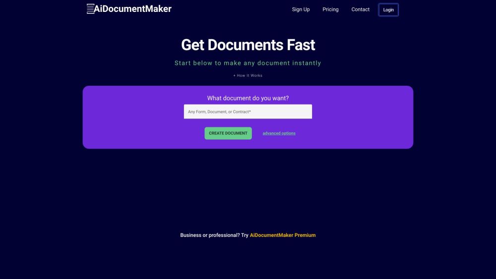 AiDocumentMaker: Instant Complex Document Creator