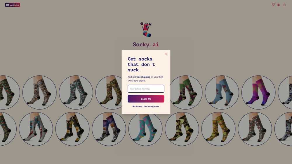 Socky.ai: Personalized Socks Designed by a Not